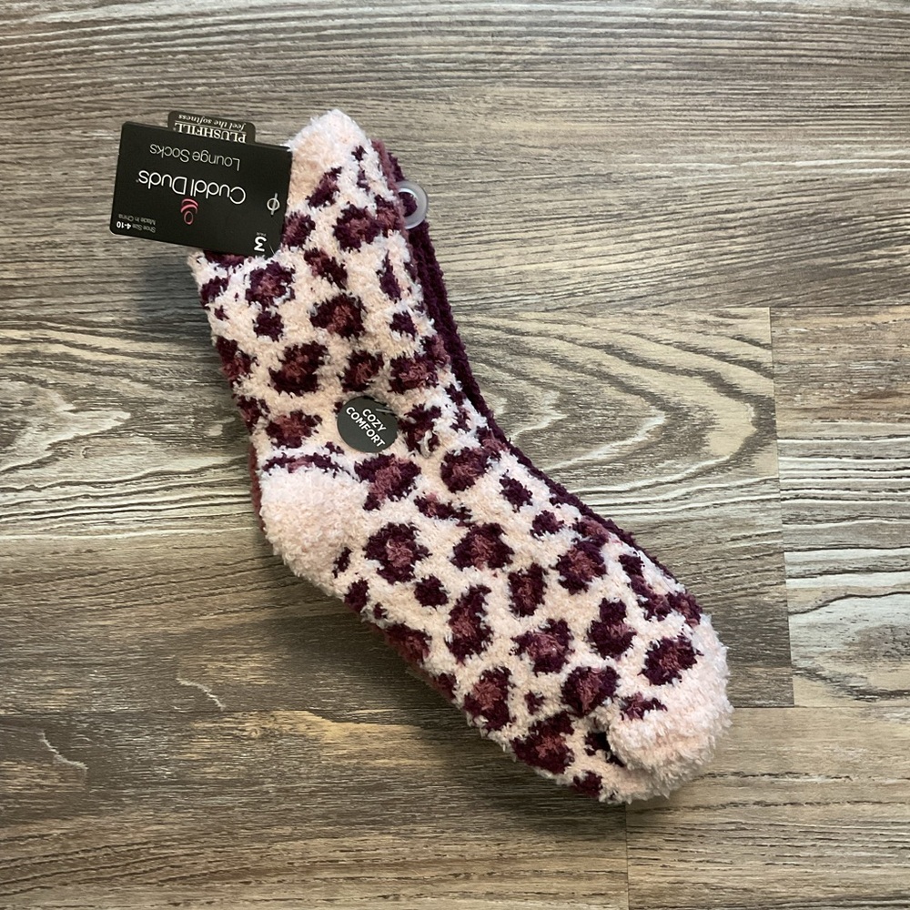 Cuddl Duds Burnished Lilac Lounge Socks 3 Pair 4-10 NWT